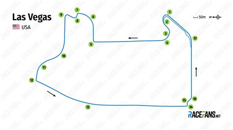 f1 las vegas circuit map